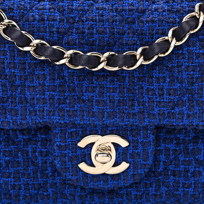 Chanel Tweed Quilted Mini Rectangular Flap Blue 8 of 10