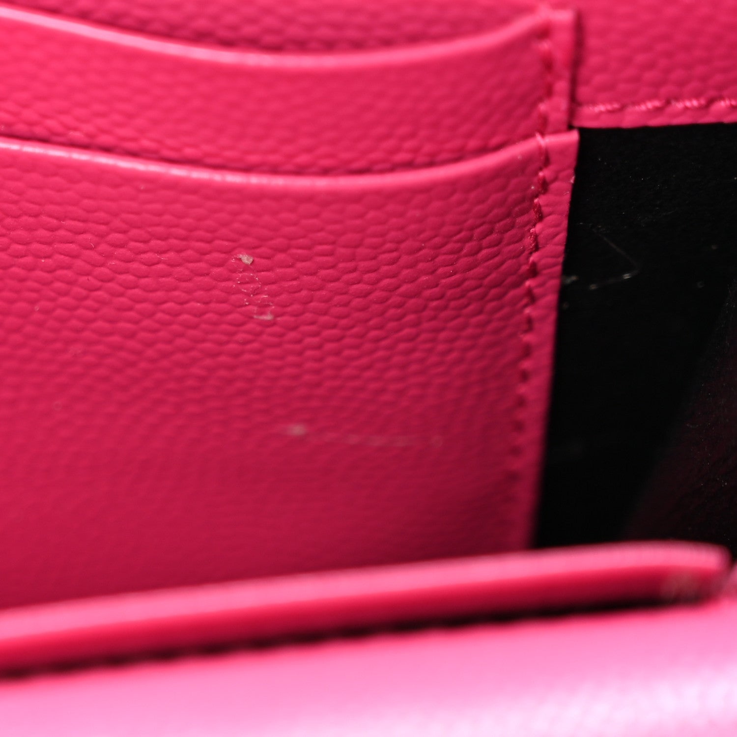 Saint Laurent Grain De Poudre Matelasse Chevron Small Monogram Envelope Wallet Bubblegum 8 of 14