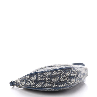Christian Dior Monogram Mini Saddle Pochette Navy 4 of 8