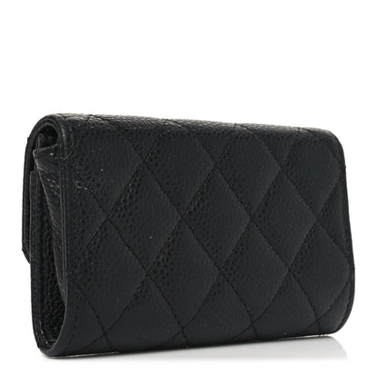Chanel Caviar Quilted Flap Card Holder Black 3 of 8