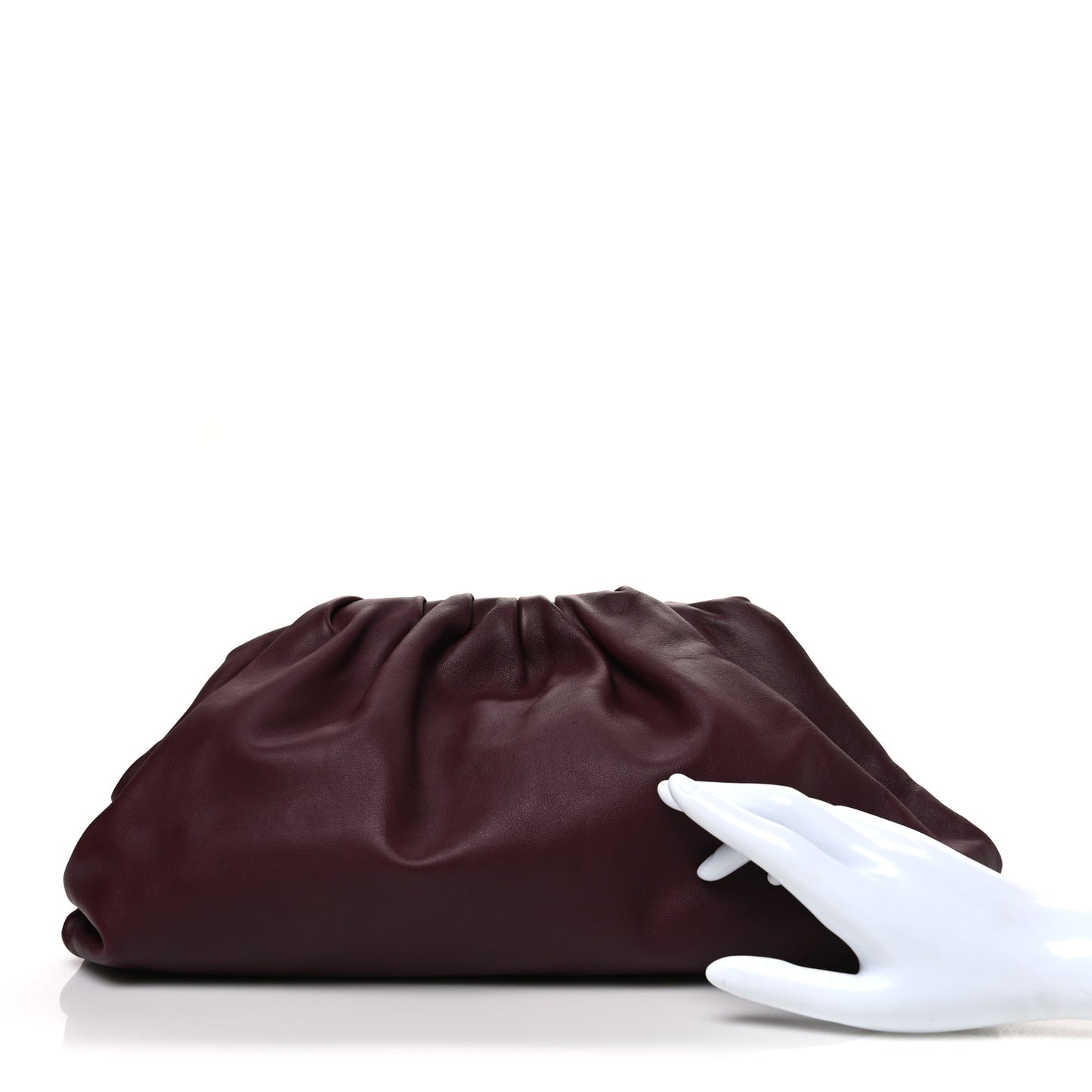 Smooth Butter Calf The Pouch Oversized Clutch Bordeaux