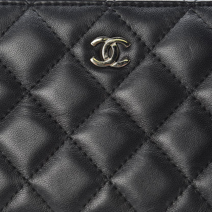 Chanel Lambskin Quilted Small Clutch With Chain Black 13 of 18