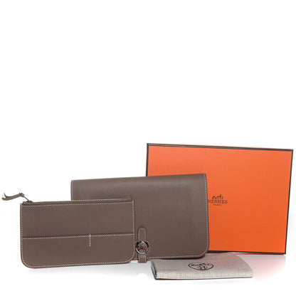 Hermes Swift Dogon Duo Wallet Etoupe 5 of 12