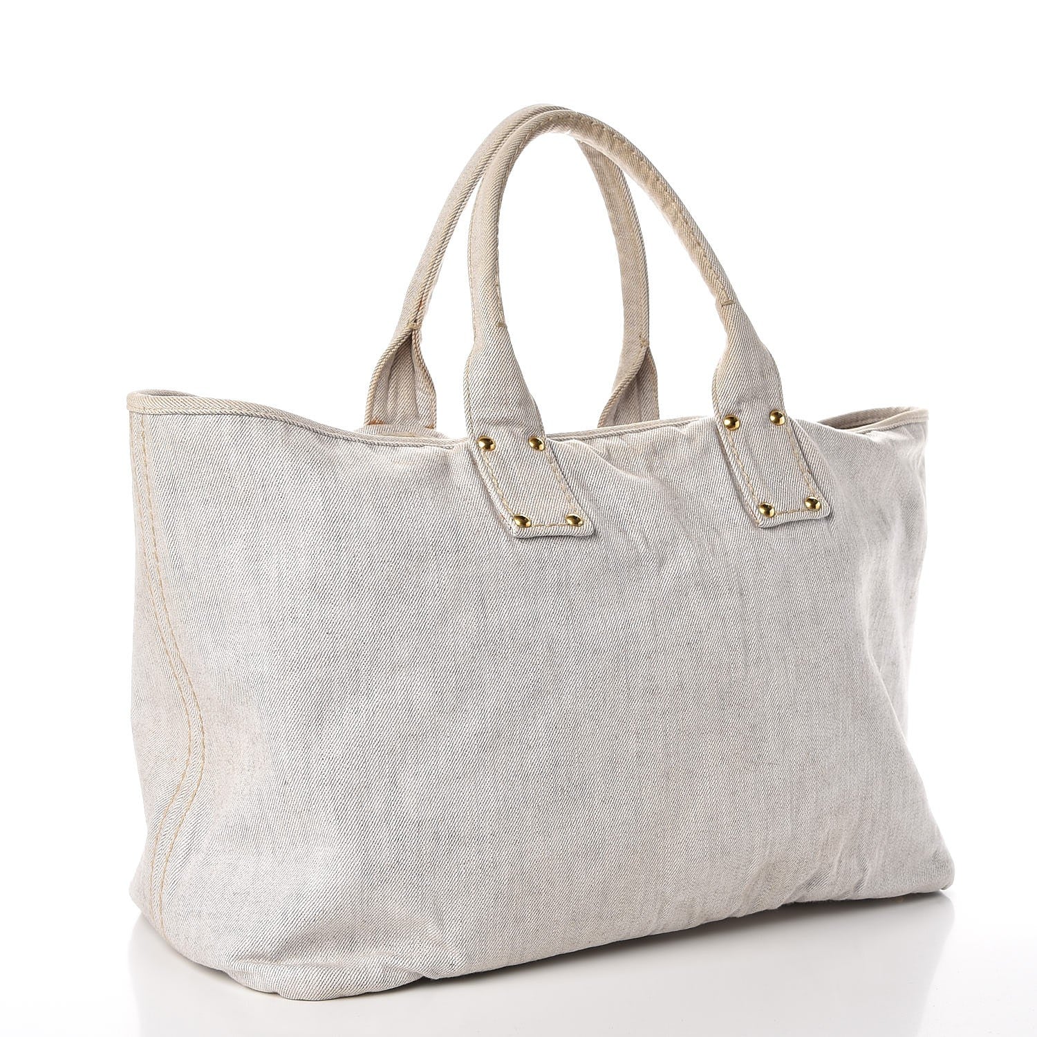 Prada Denim Logo Tote Light Blue 3 of 14