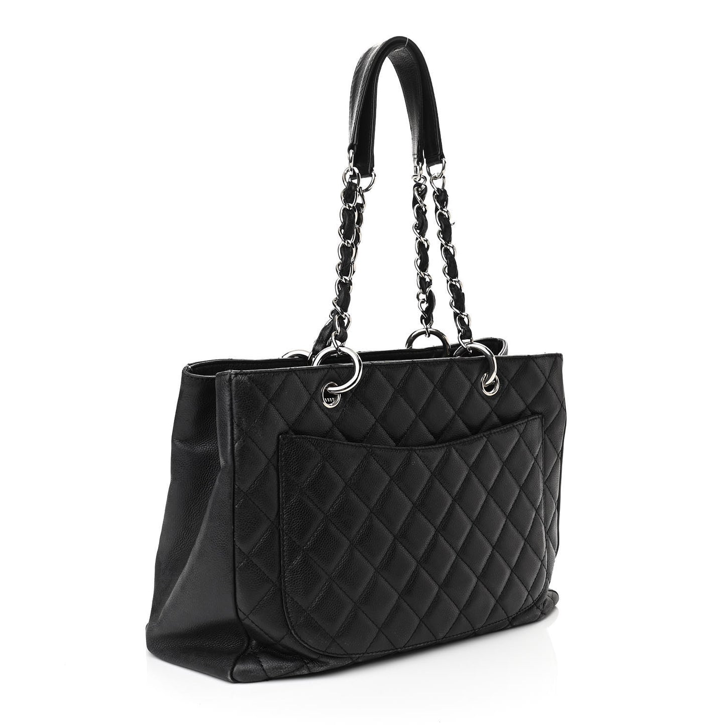 Caviar Quilted Grand Shopping Tote GST Black