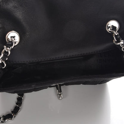 Chanel Satin Square Quilted Lipstick Charm Mini Flap Black 5 of 7