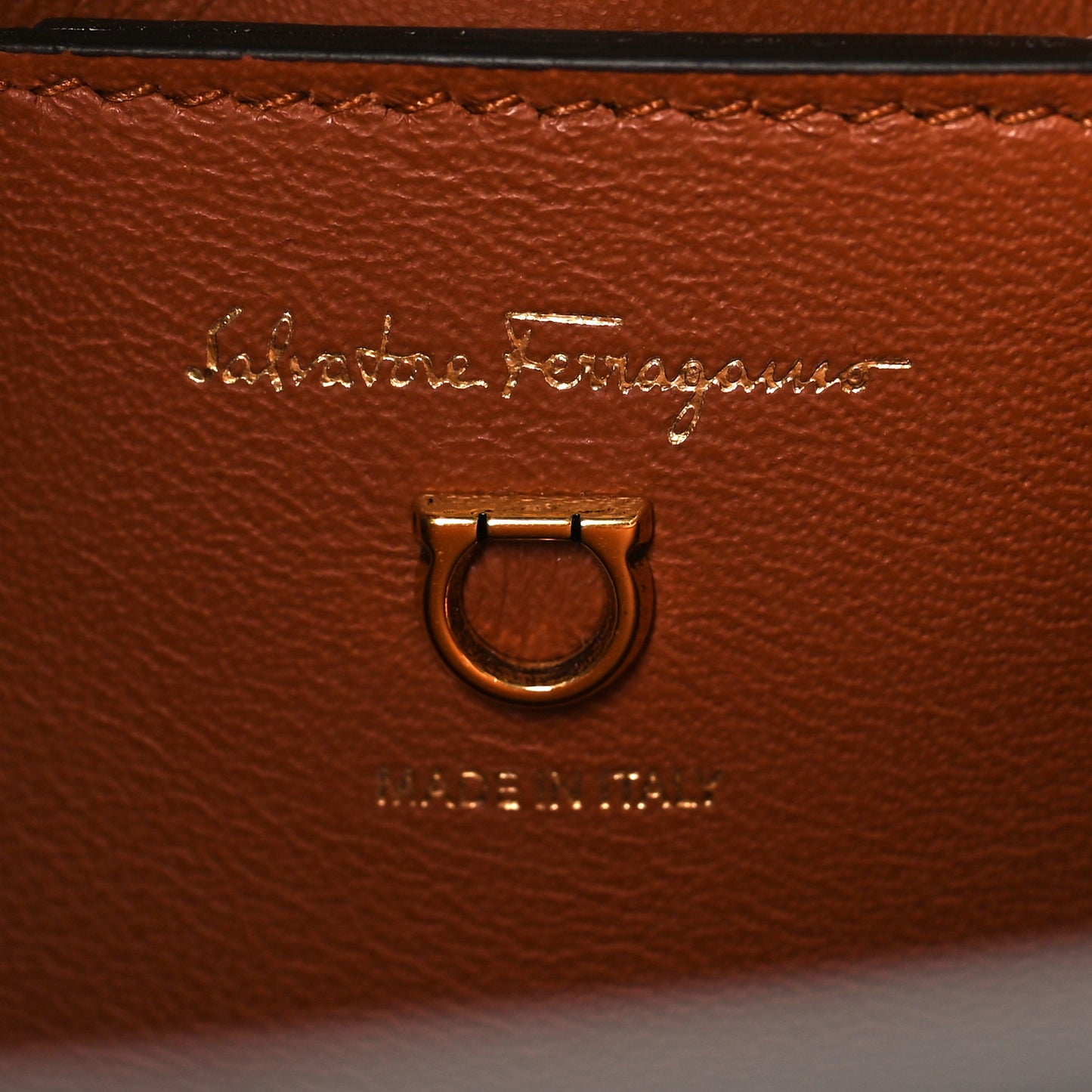 Calfskin Trifolio Shoulder Bag Siena Tan