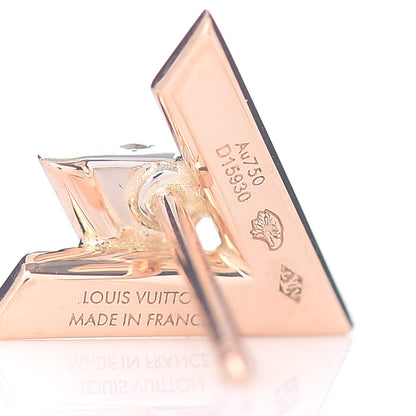 Louis Vuitton 18K Pink Gold Diamond LV Volt Single Stud Earring 4 of 5