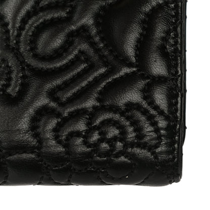 Chanel Lambskin Camellia Embossed Small Wallet Black 17 of 17