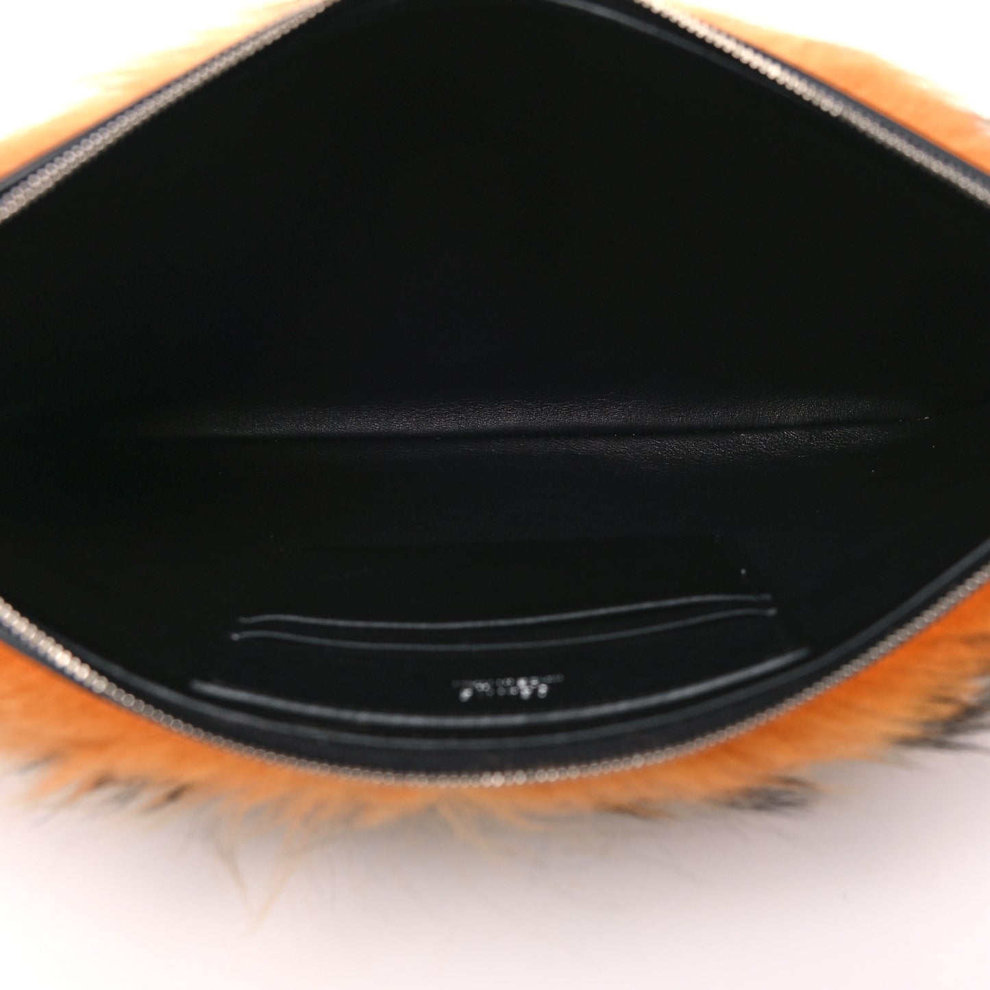 Shearling Leopard Print Solo Clutch Pouch
