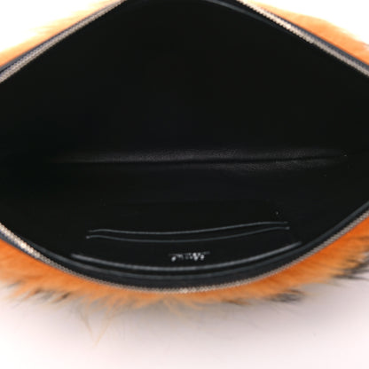 Celine Shearling Leopard Print Solo Clutch Pouch 4 of 4