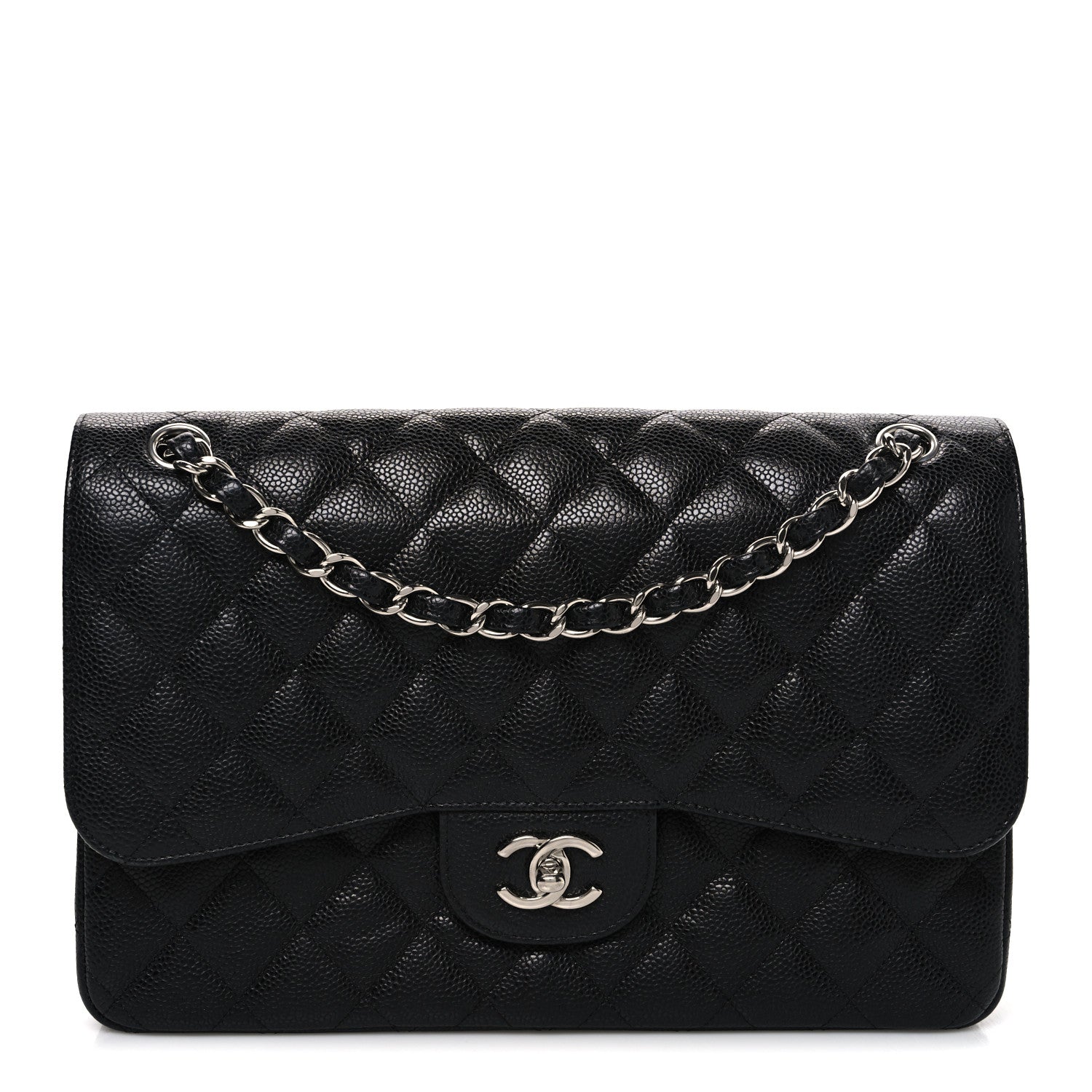 Chanel Caviar Quilted Jumbo Double Flap Black 1 of 11