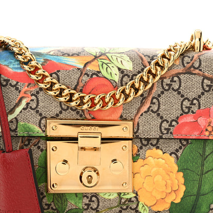Gucci GG Supreme Monogram Tian Small Padlock Shoulder Bag Beige Multicolor New Acero 8 of 12