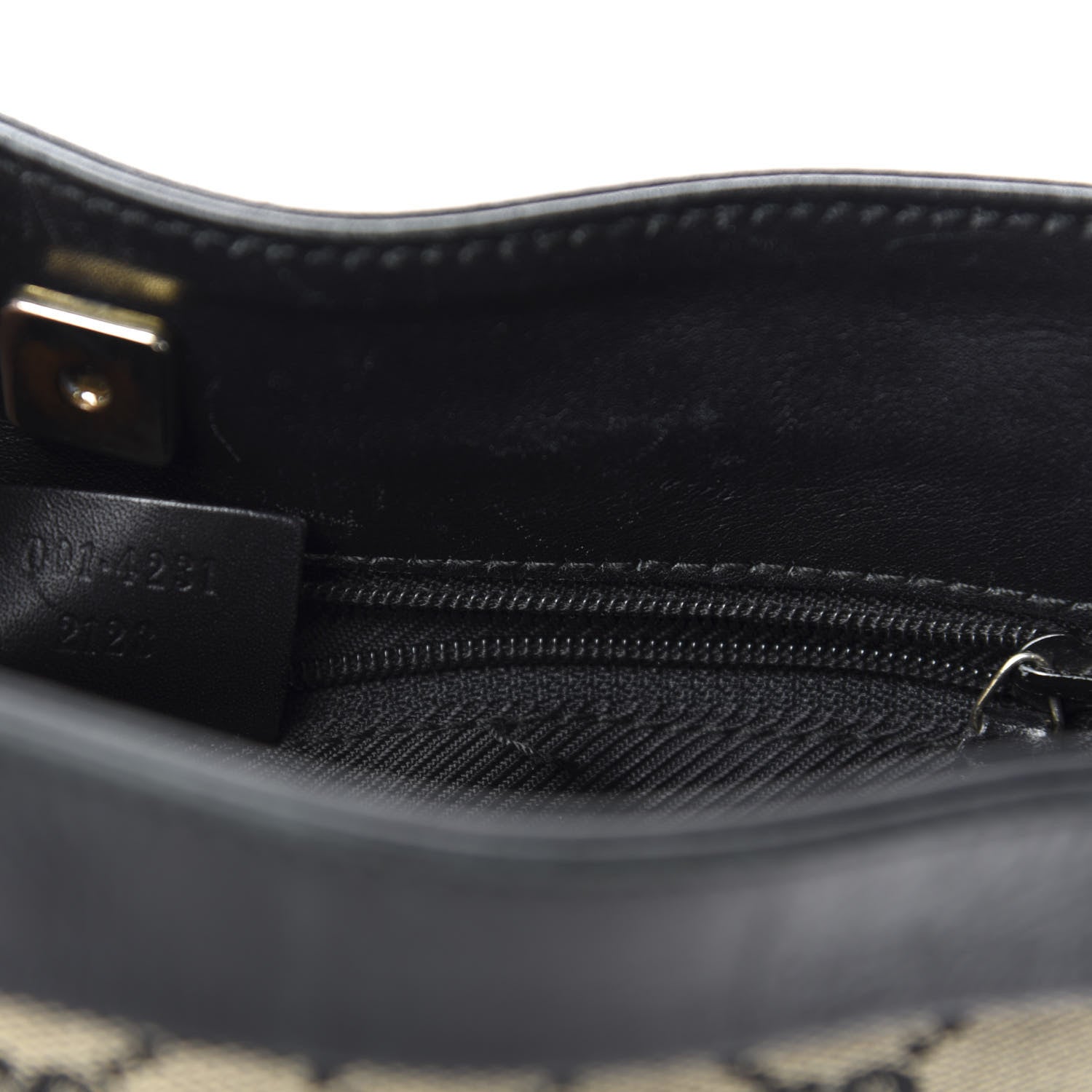 Gucci Monogram Shoulder Bag Black 9 of 10