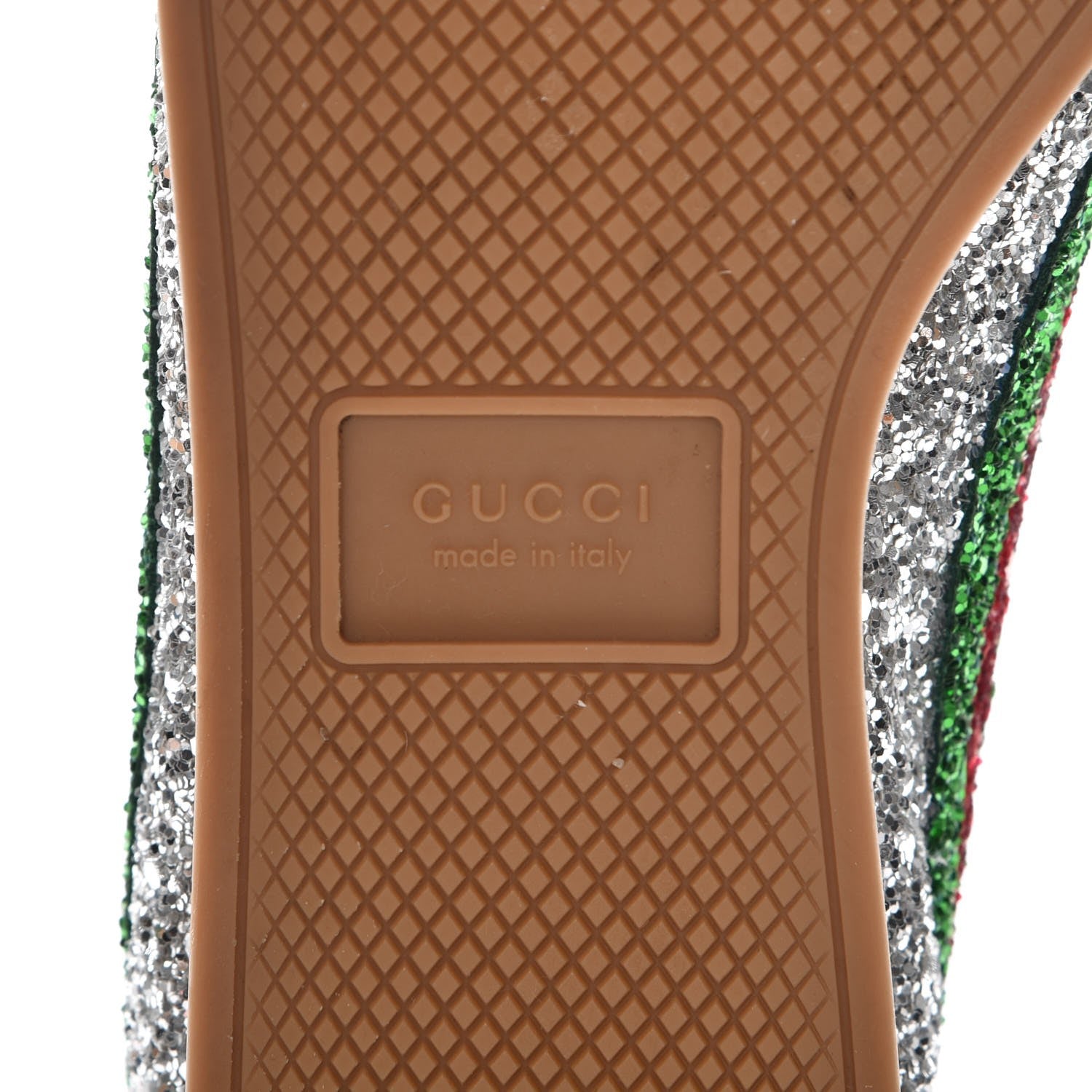 Gucci Glitter Fabric Web Falacer Sneakers 39 Silver 6 of 9