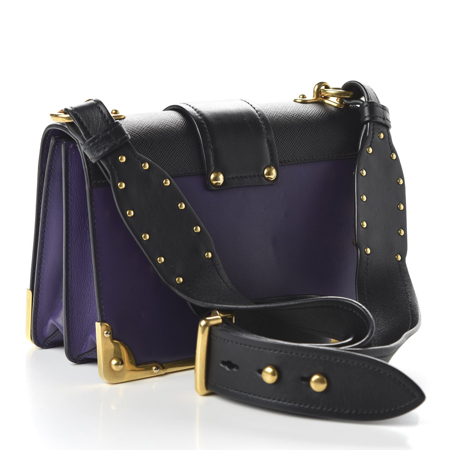 City Calf Saffiano Cahier Bag Viola Black