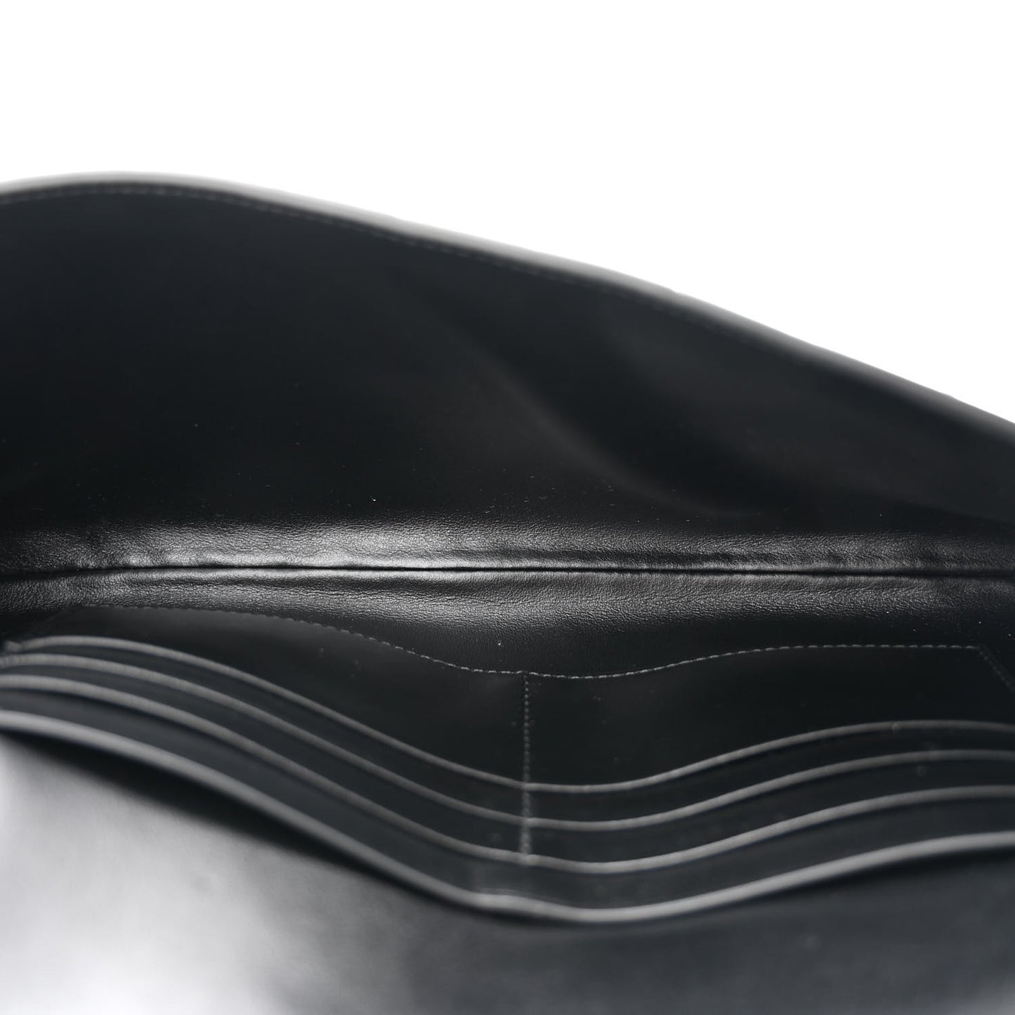 BOTTEGA VENETA Nappa Intrecciato Long Andiamo Top Handle Clutch Black