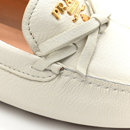 Prada Calfskin Bow Driving Loafer 36 White 13 of 13