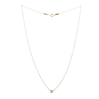 Tiffany 18K Yellow Gold Diamond .14ct Elsa Peretti Diamonds by the Yard Pendant Necklace 3 of 5