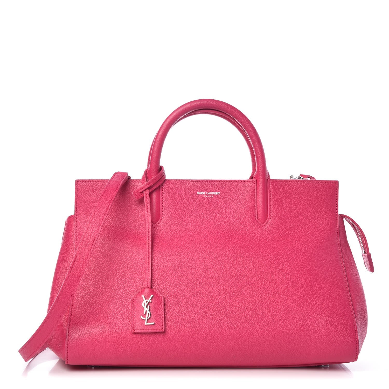 Saint Laurent Grained Calfskin Small Cabas Rive Gauche Bubblegum 1 of 10
