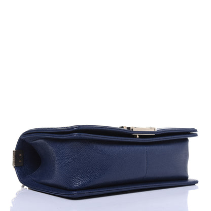 Chanel Caviar Quilted Medium Boy Flap Blue 4 of 14