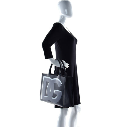 Dolce & Gabbana Vitello Small Beatrice Logo Tote Black 2 of 10