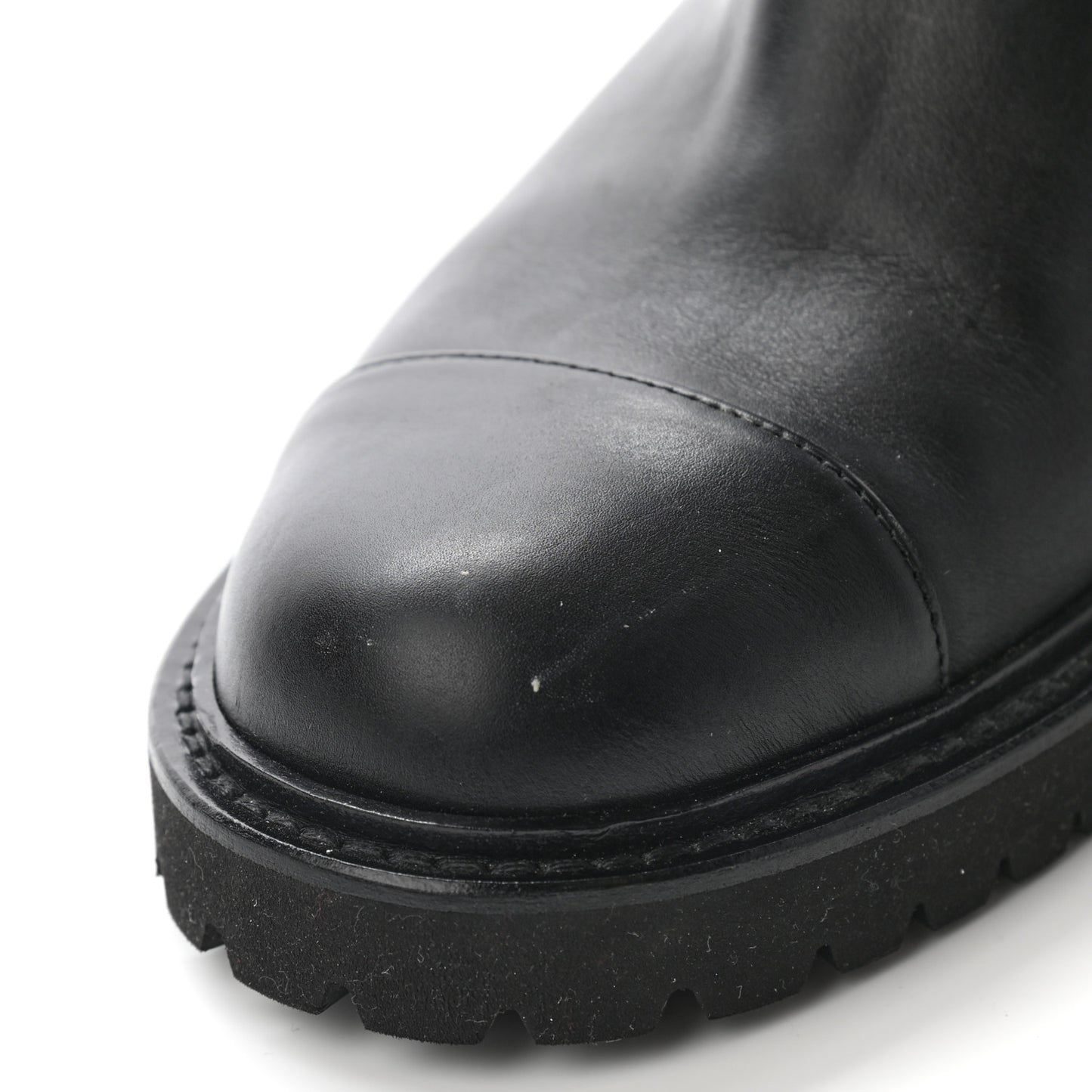 Calfskin CC Ankle Boots 37 Black