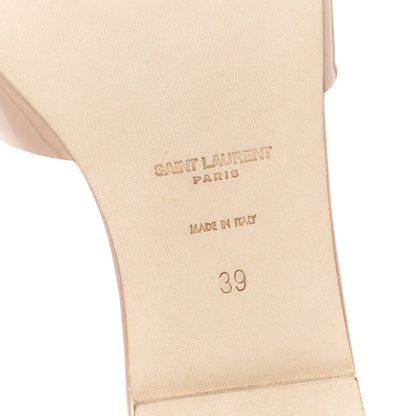 Saint Laurent Patent Tribute 05 Slide Sandals 39 Nude 8 of 9