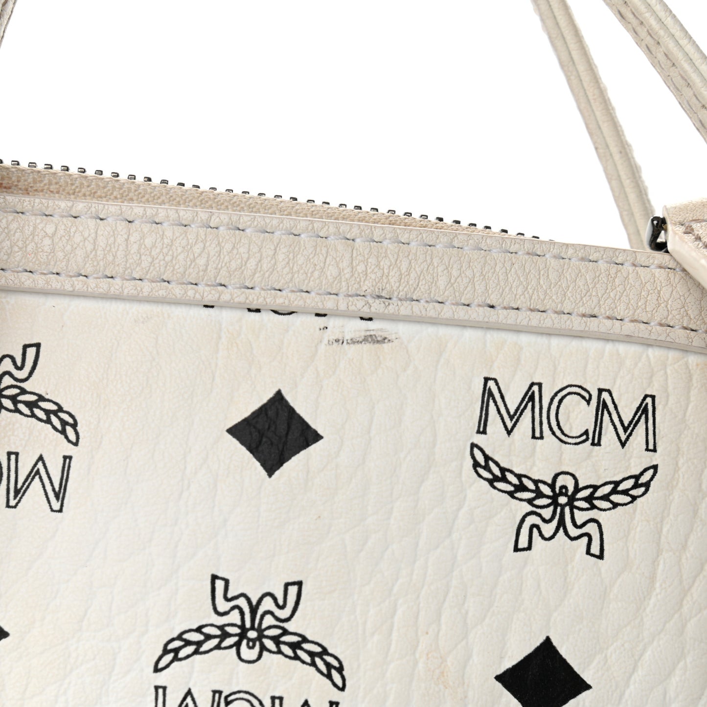 Visetos Medium Liz Reversible Shopper Tote White
