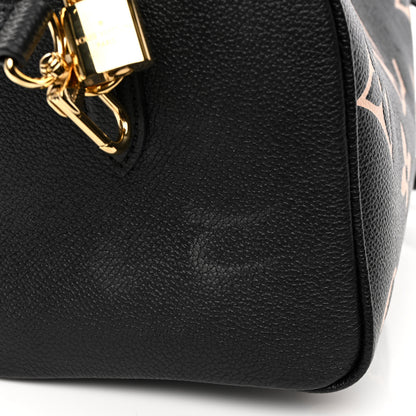 Louis Vuitton Empreinte Monogram Giant Speedy Bandouliere 25 Black Beige 8 of 11