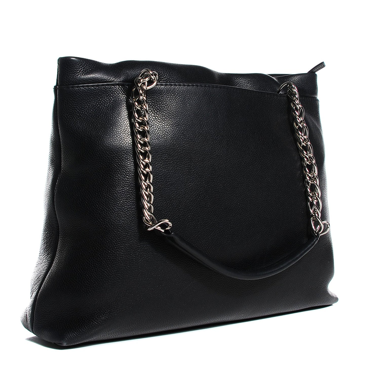 Caviar Large CC Tuck Tote Black