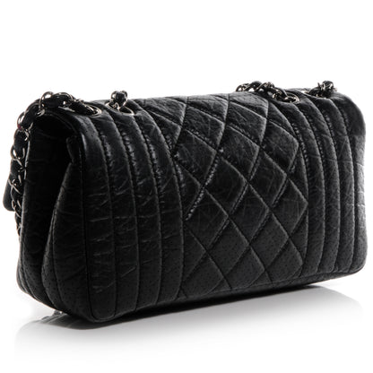 Chanel Aged Calfskin Perforated Flap Black 3 of 8