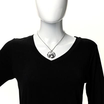 Chopard 18K White Gold Diamond Happy Diamonds Happy Sun Pendant Necklace 2 of 10