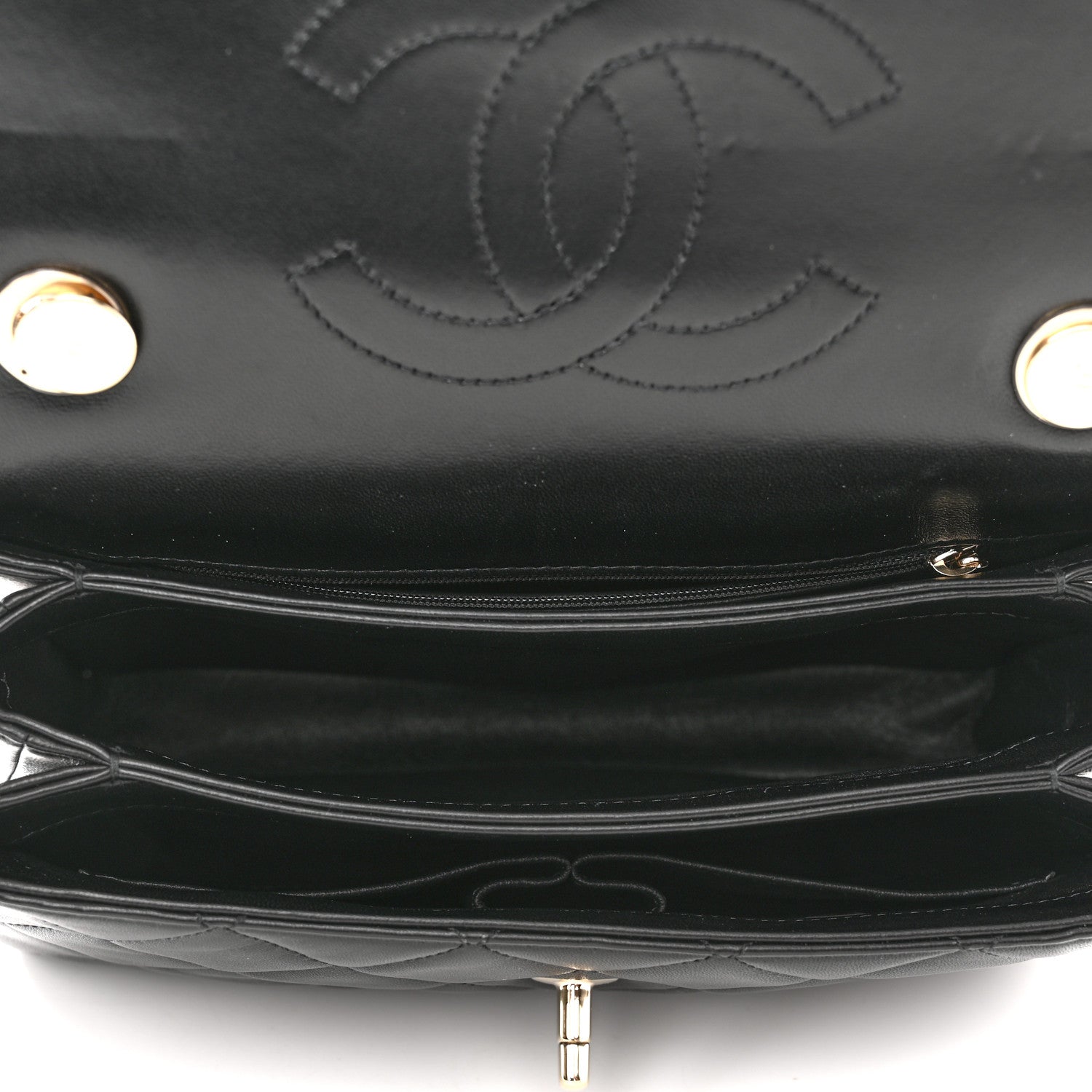 Chanel Lambskin Quilted Small Trendy CC Dual Handle Flap Bag Black 5 of 10