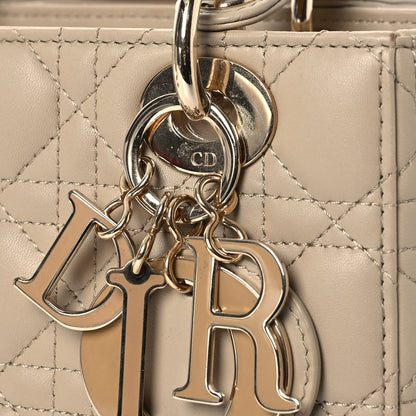 Christian Dior Lambskin Cannage Small Lucky Badges My Lady Dior Beige 12 of 18