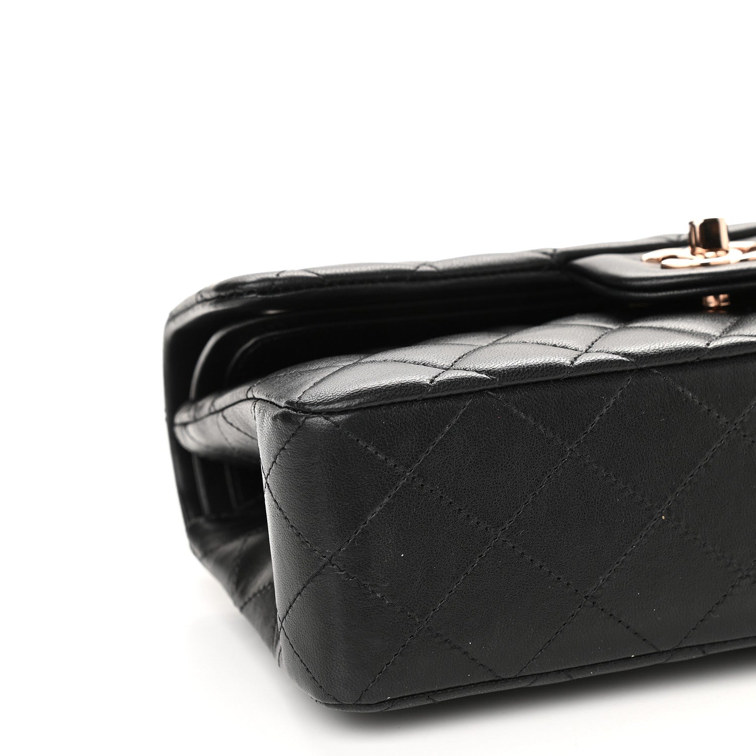 Chanel Lambskin Quilted Small Double Flap Black 7 of 9