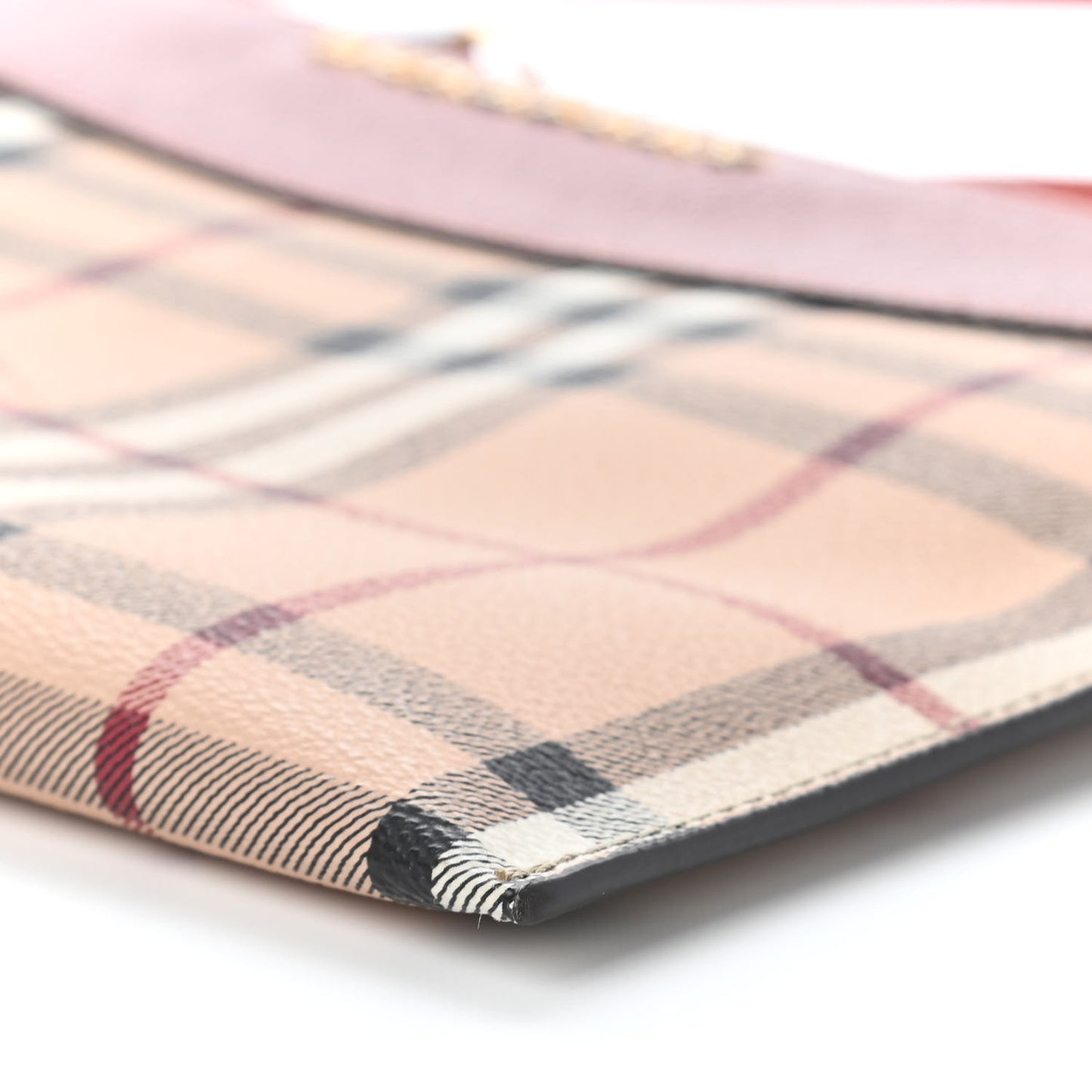 Haymarket Check Peyton Crossbody Clutch Bag Dusty Pink