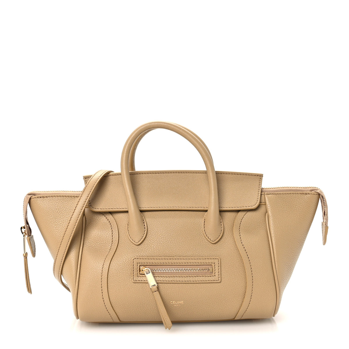 Grained Calfskin Little New Luggage Sandcastle