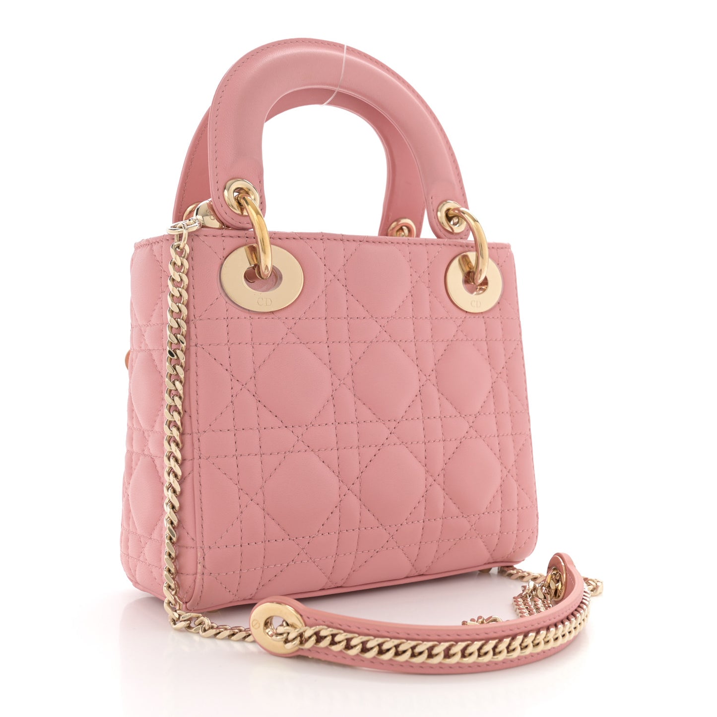 Lambskin Cannage Mini Lady Dior Light Pink