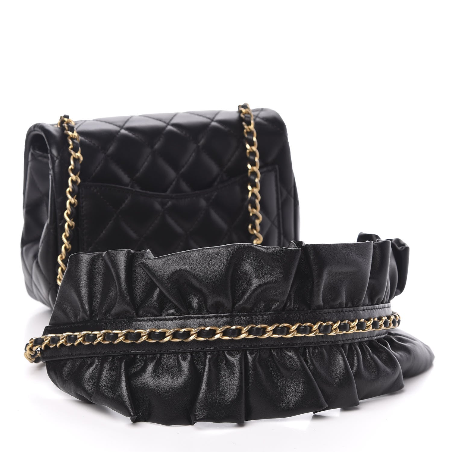 Chanel Lambskin Quilted Mini Romance Square Flap Black 3 of 12