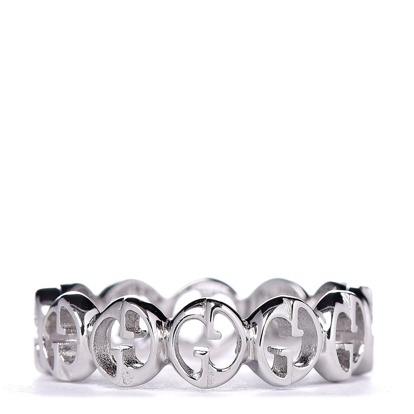 18K White Gold 5mm 1973 Band Ring 48 4.5