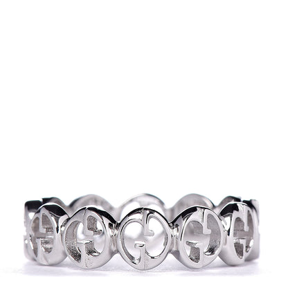 Gucci 18K White Gold 5mm 1973 Band Ring 48 4.5 1 of 6
