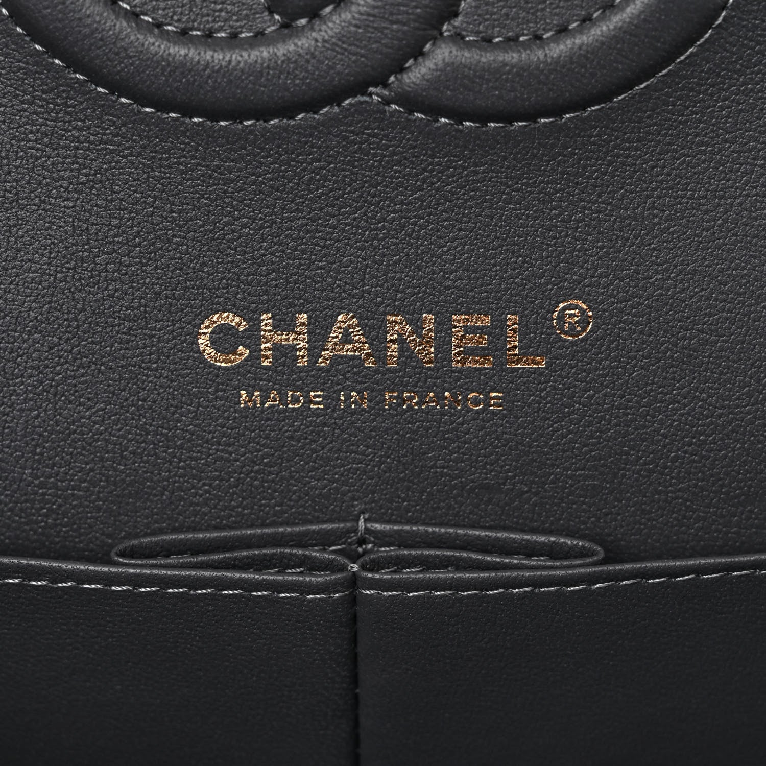 Chanel Caviar Quilted Medium Double Flap Dark Grey 6 of 13