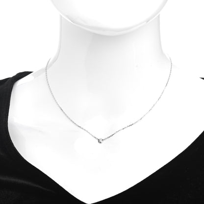 Cartier 18K White Gold Diamond SM D'Amour Pendant Necklace 2 of 5