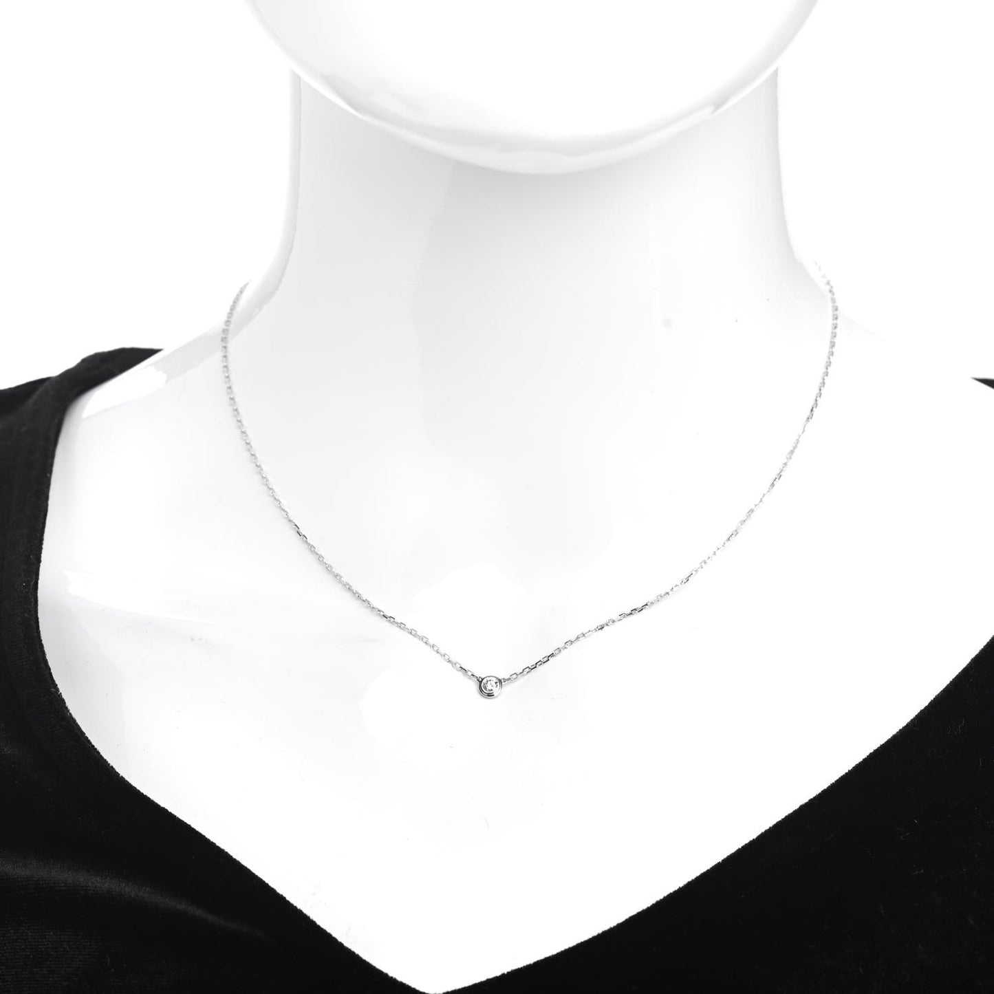 18K White Gold Diamond SM D'Amour Pendant Necklace