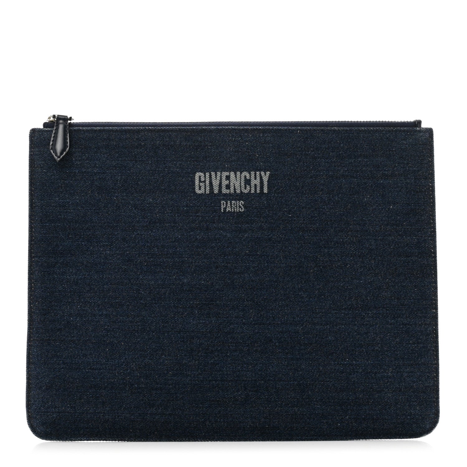 Givenchy Denim Logo Zip Pouch Blue 1 of 9