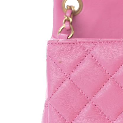 Chanel Lambskin Quilted Mini Pearl Crush Flap Pink 16 of 18