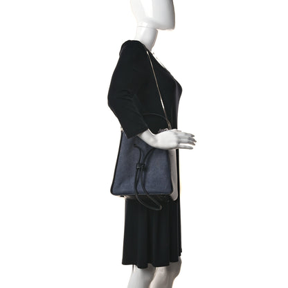 3.1 Phillip Lim Denim Calfskin Small Soleil Bucket Bag Blue Black 2 of 14