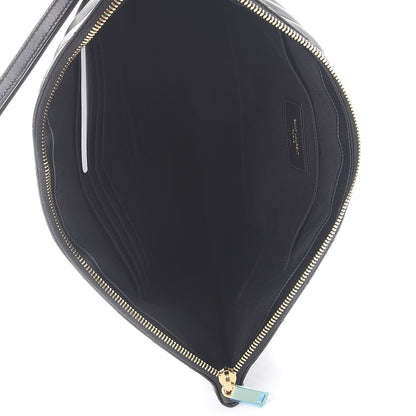 Saint Laurent Calfskin Matelasse Chevron Monogram Document Holder Black 5 of 8