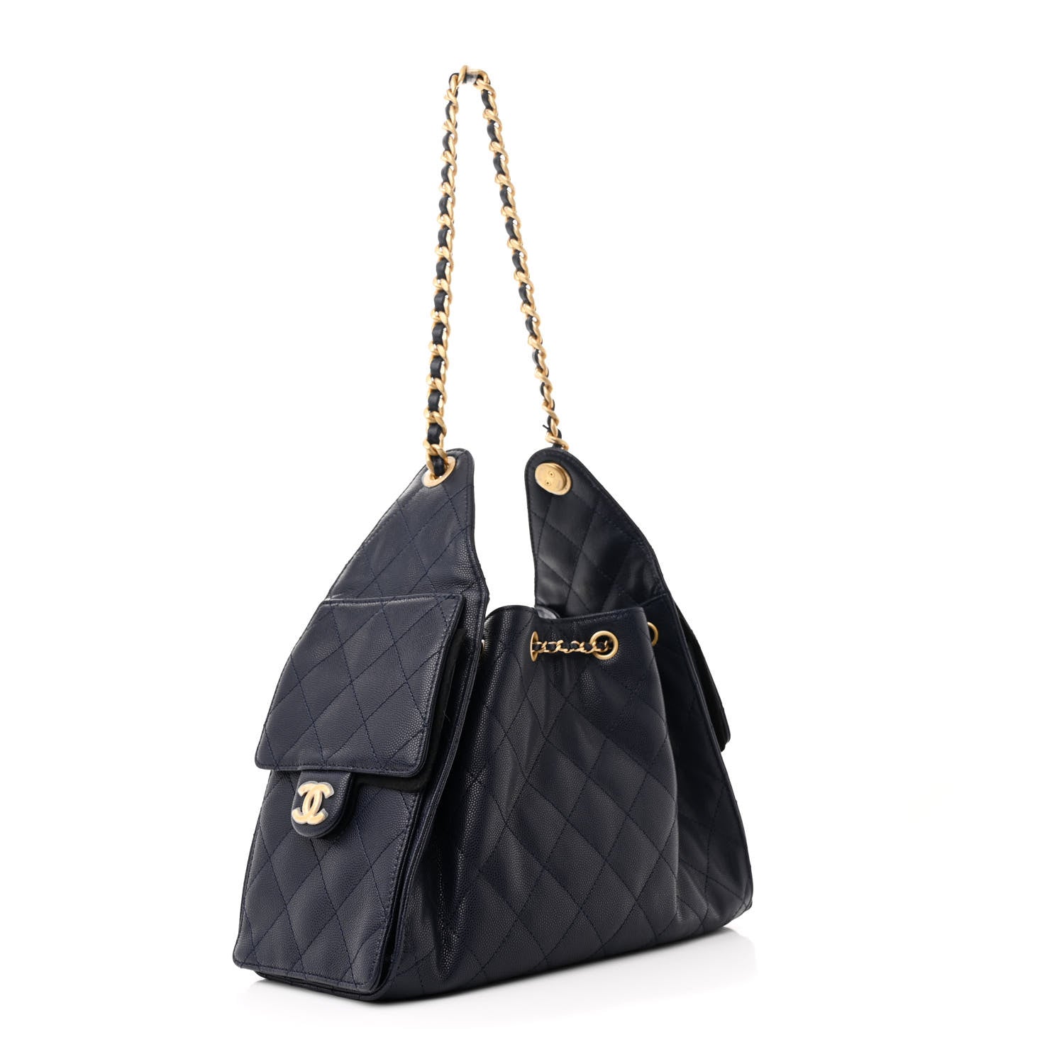 Chanel Caviar Quilted Small Chanel 25 Handbag Dark Navy 3 of 12